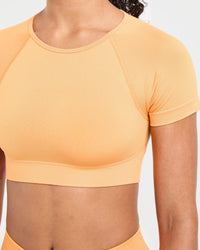 Adapt Seamless Crop Top - Bright Orange