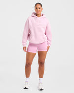 Athletics Applique Oversized Hoodie - Sugar Rose