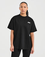 Athletics Retro Oversized T Shirt - Noir