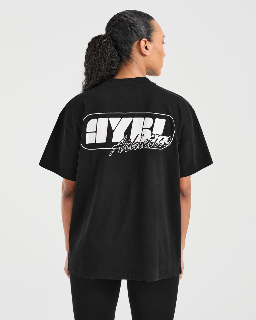 Athletics Retro Oversized T Shirt - Noir