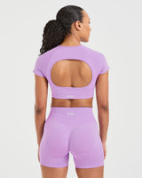 Adapt Seamless Crop Top - Spring Lilac