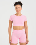 Adapt Seamless Crop Top - Spring Rose