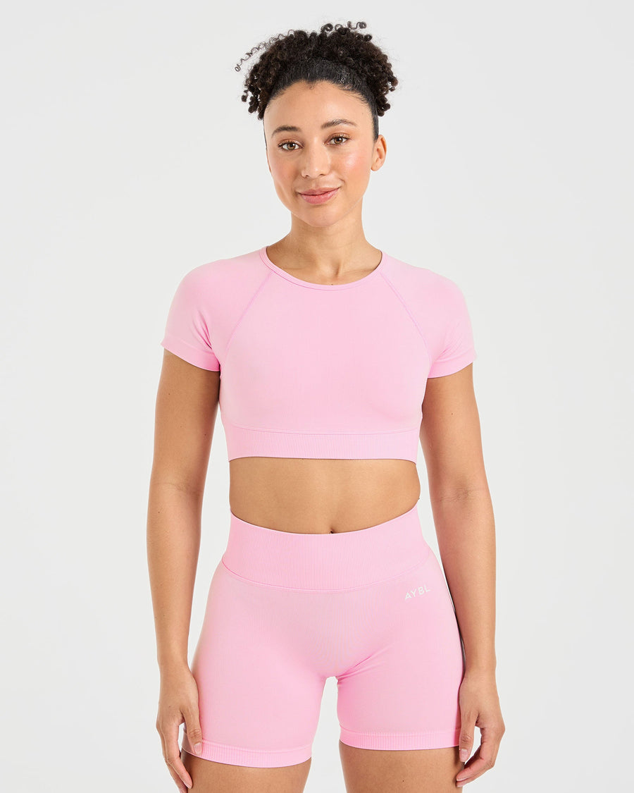 Adapt Seamless Crop Top - Spring Rose