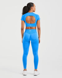 Adapt Seamless Crop Top - Spring Cobalt