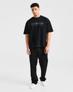 Sports Club Dot Oversized T Shirt - Noir