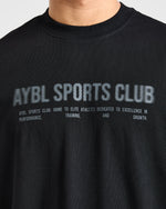 Sports Club Dot Oversized T Shirt - Noir