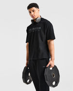 Sports Club Dot Oversized T Shirt - Noir