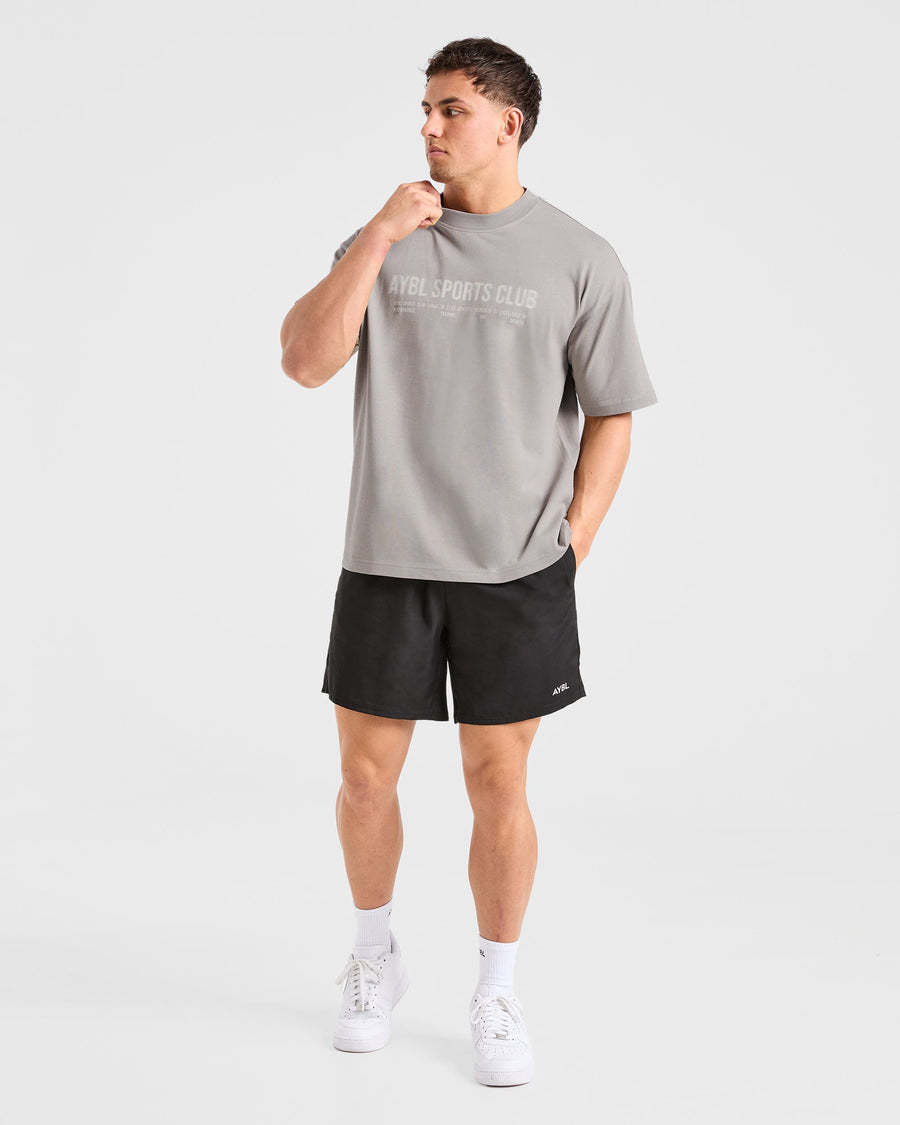 Sports Club Dot Oversized T Shirt - Cloud Gris