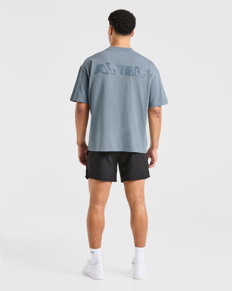 Blur Oversized T Shirt - Steel Bleu