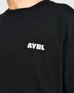 Focused Wavy Oversized T Shirt - Noir