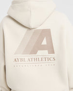 Retro Athletics Oversized Hoodie - Sand