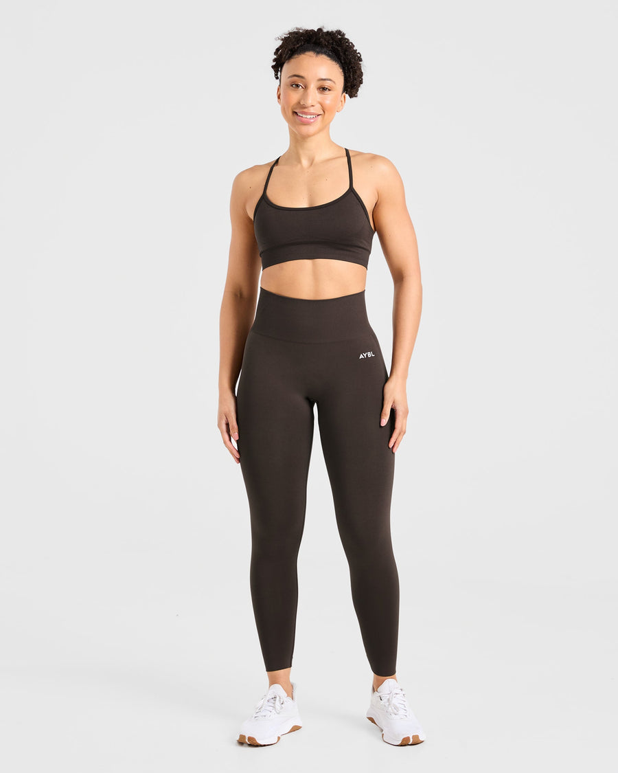 Empower Seamless Sports Bra - Cocoa Marron