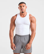 Muscle Ribbed Tank - Blanc