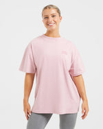 Mind Over Matter Oversized T Shirt - Rose