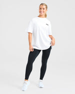 Mind Over Matter V2 Oversized T Shirt - Blanc