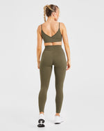 Sculpt Wrap Leggings - Deep Khaki