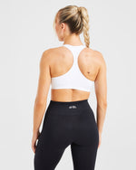 Essential Seamless Racer Back Sports Bra - Blanc