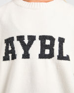 Varsity Oversized Knitted Sweater - Off Blanc