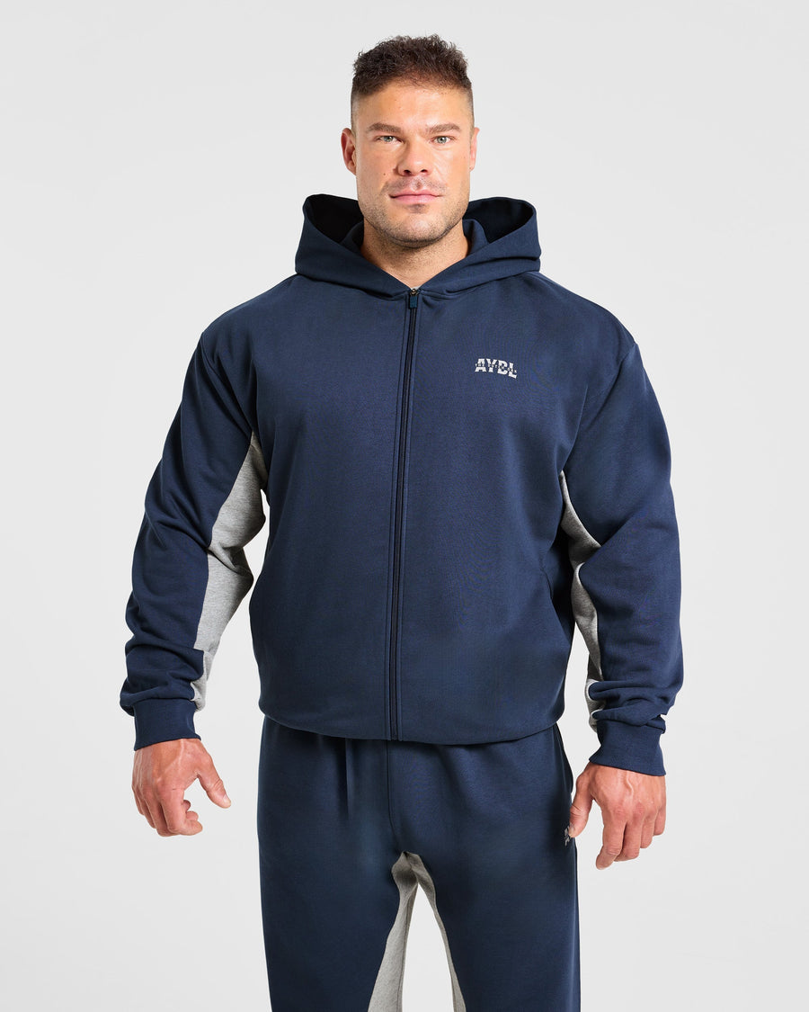 Wesley Vissers x Oversized Zip Up Hoodie - Navy