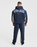 Wesley Vissers x Oversized Zip Up Hoodie - Navy