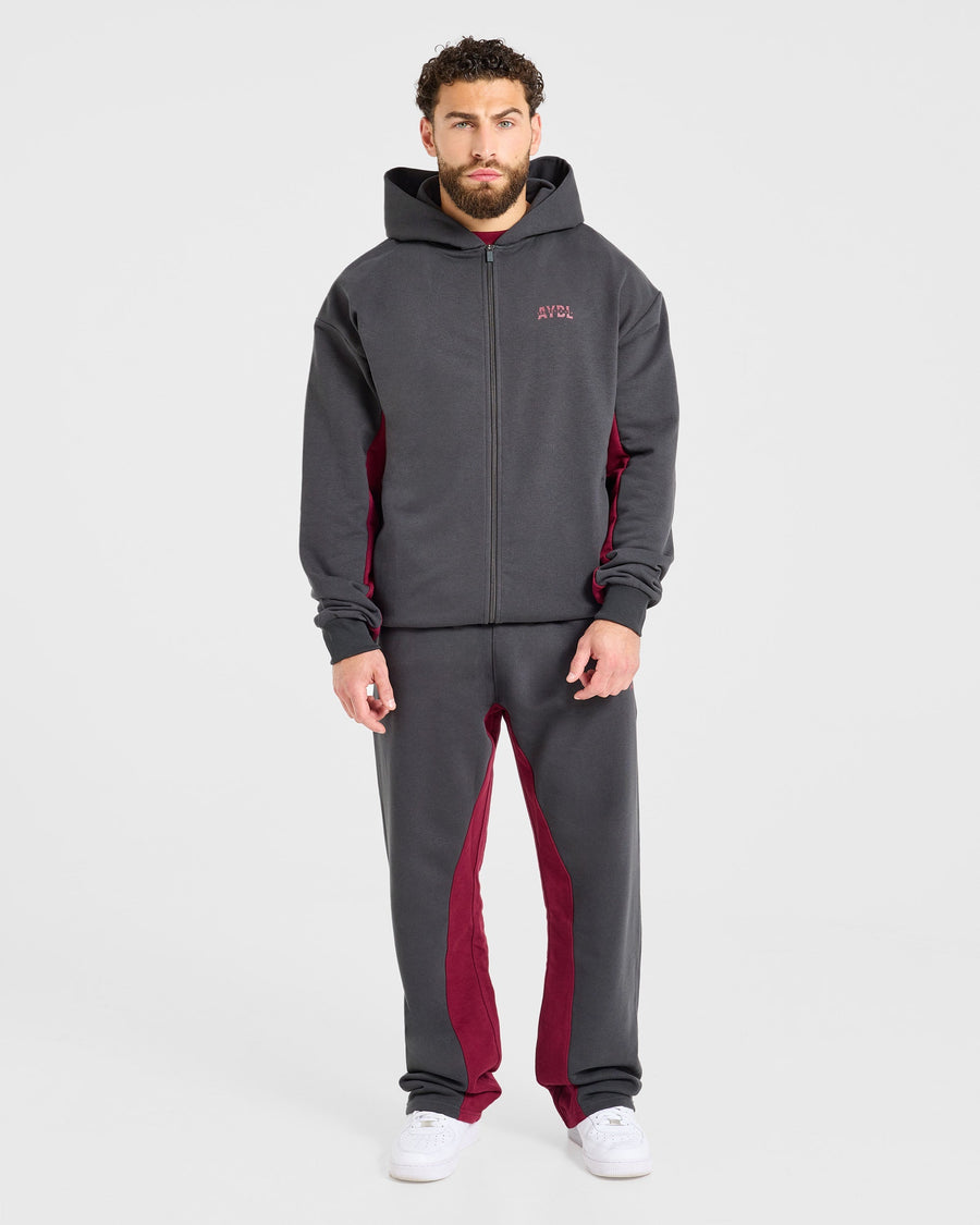 Wesley Vissers x Oversized Zip Up Hoodie - Charcoal