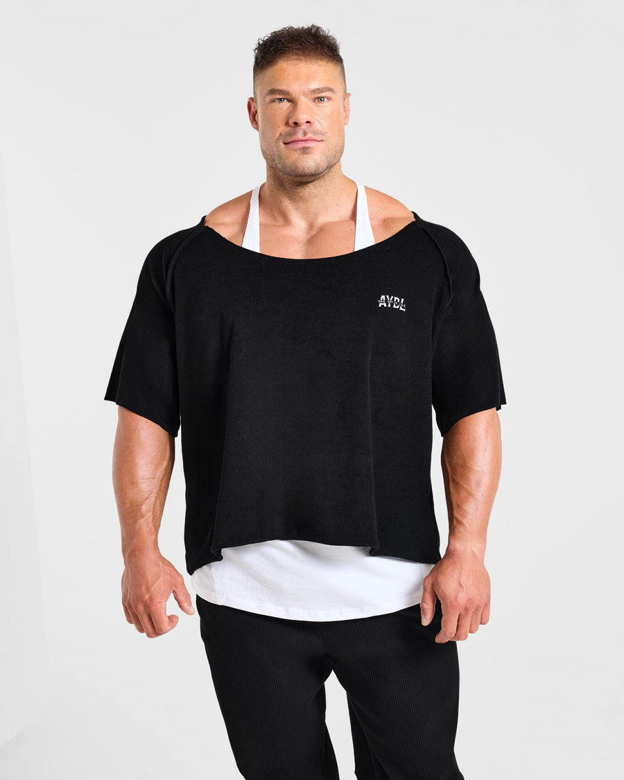 Wesley Vissers x Old School Wide Neck T Shirt - Noir