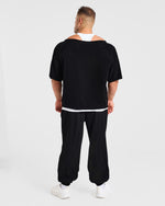 Wesley Vissers x Old School Wide Neck T Shirt - Noir