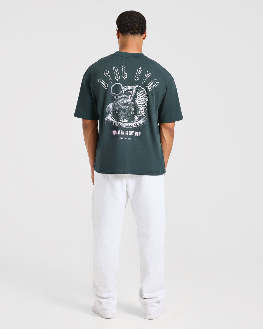 Venom In Every Rep Oversized T Shirt - Dark Teal