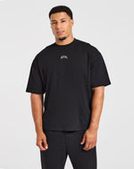 Relentless Eagle Oversized T Shirt - Noir