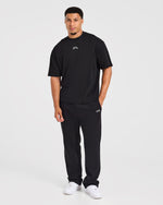 Relentless Eagle Oversized T Shirt - Noir