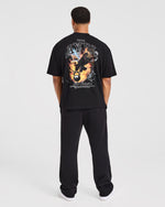Relentless Eagle Oversized T Shirt - Noir