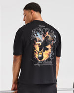 Relentless Eagle Oversized T Shirt - Noir