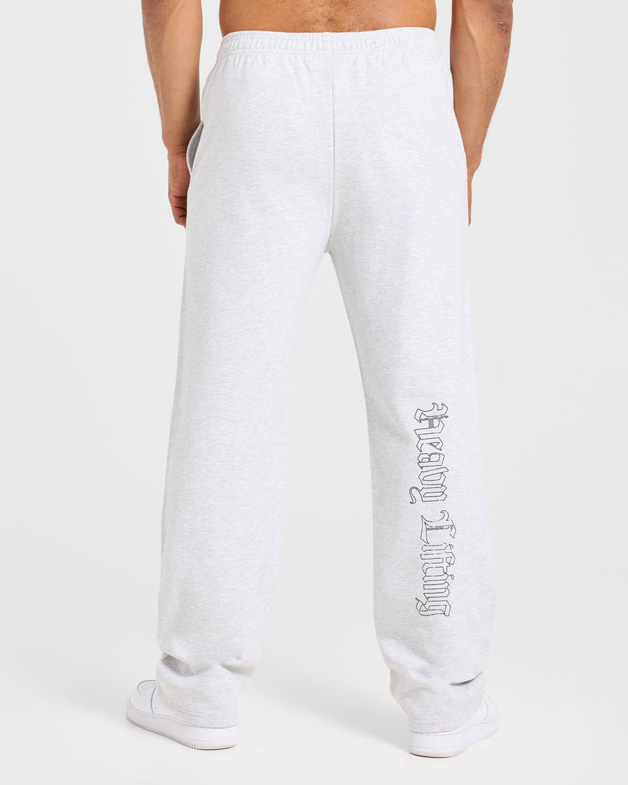 Heavy Lifting Gothic Oversized Straight Leg Joggers - Gris Marl