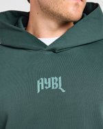 Heavy Lifting Gothic Oversized Hoodie - Midnight Teal