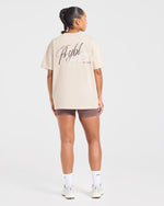 Lift Graphic 2.0 Oversized T Shirt - Beige