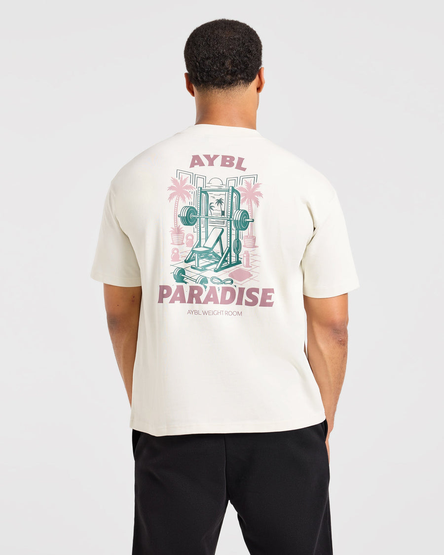 Iron Paradise Oversized T Shirt - Off Blanc