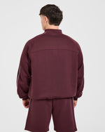 Restore Oversized 1/4 Zip Pullover - Dusty Plum