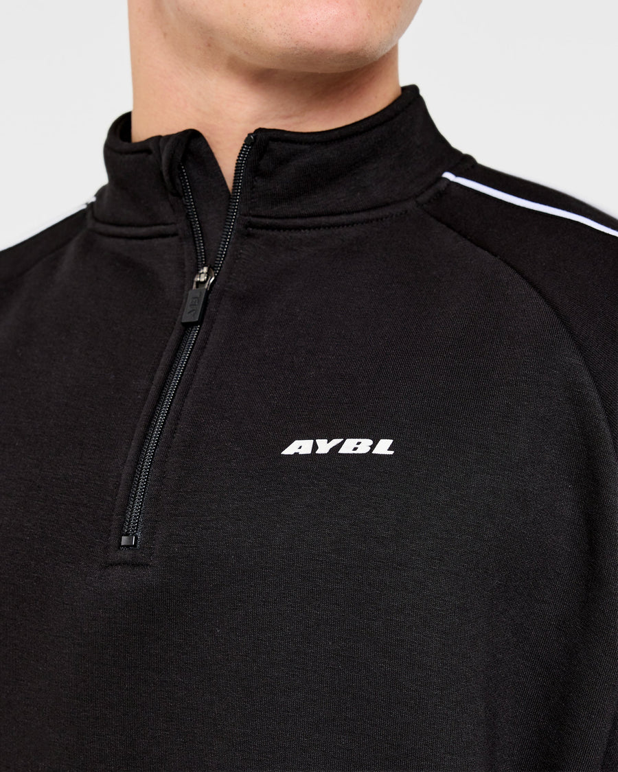 Restore Oversized 1/4 Zip Pullover - Black