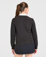 Signature Long Sleeve Polo - Noir