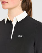 Signature Long Sleeve Polo - Noir