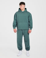 Lift Club Distressed Joggers - Washed Teal