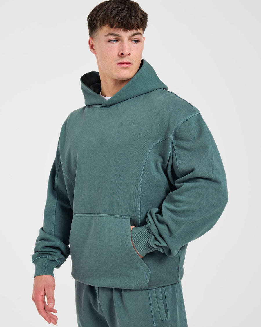 Lift Club Distressed Hoodie - Washed Teal