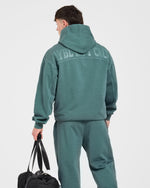 Lift Club Distressed Hoodie - Washed Teal