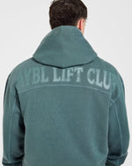 Lift Club Distressed Hoodie - Washed Teal