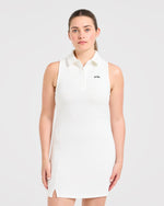 Signature Collar Dress - Blanc