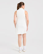 Signature Collar Dress - Blanc