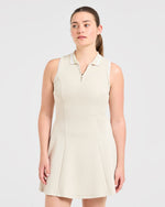 Classic Pleated Dress - Sand