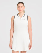 Classic Pleated Dress - Blanc