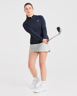 Classic 1/4 Zip Pullover - Navy Bleu