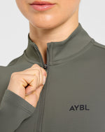 Classic 1/4 Zip Pullover - Deep Sage